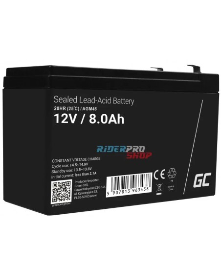 Batterie  12V 8Ah pour Mini Moto et Mini Quad - Batterij 12V 8Ah voor Mini Moto en Mini Quad