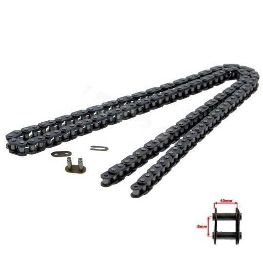 **XtremRS Reinforced T8F Chain 🚀 64 Links for 47cc-49cc Pocket Bikes – Unbreakable!**