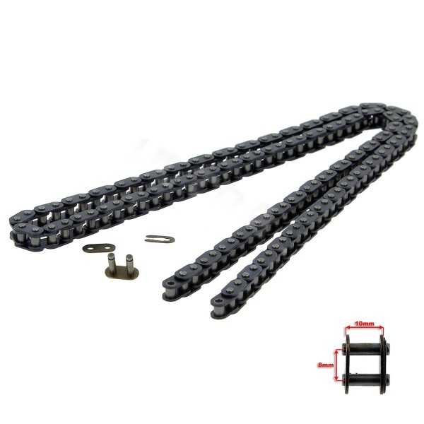 **XtremRS Reinforced T8F Chain 🚀 64 Links for 47cc-49cc Pocket Bikes – Unbreakable!**